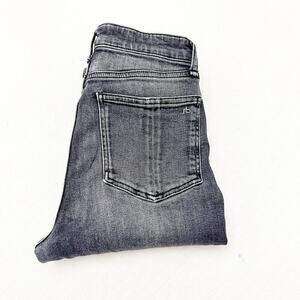 Rag & Bone Nina High-Rise Ankle Cigarette Gray Wash Charcoal Denim Jeans Size 26
